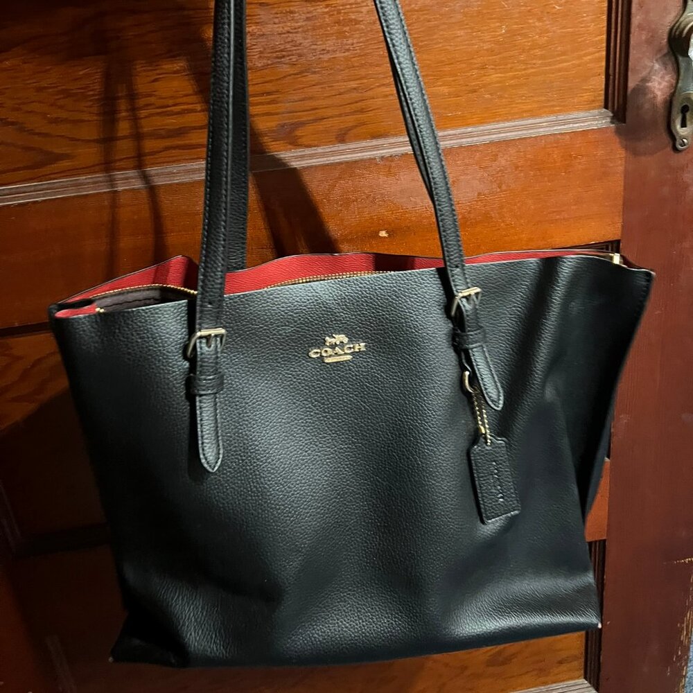 Black Coach Mollie Tote Bag Model 1671